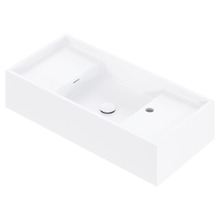 Cdesign 900mm Matte White Wall Hung Basin with Overflow